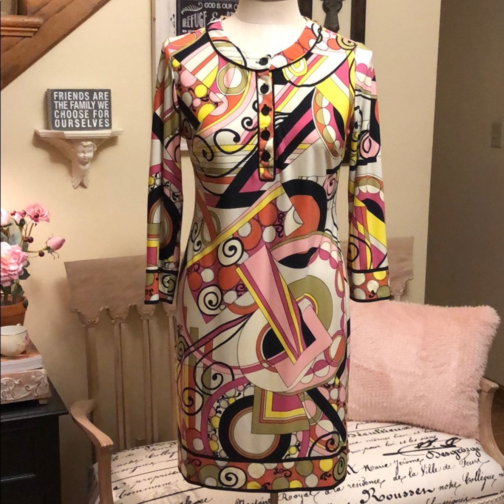 Ali Ro Graphic Art Shift Dress in Fun Colors